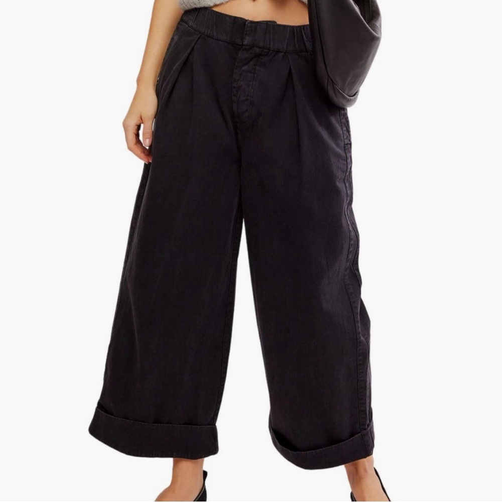 Free People After Love Roll Cuff wide pants NEW